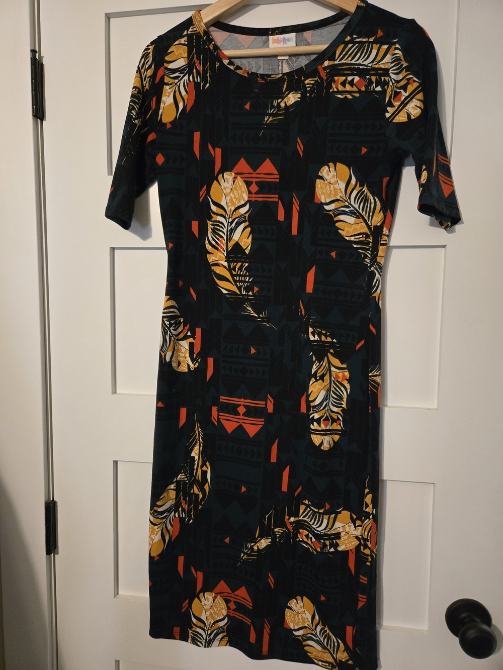 LuLaRoe Julia Feathered Aztec Print Dress